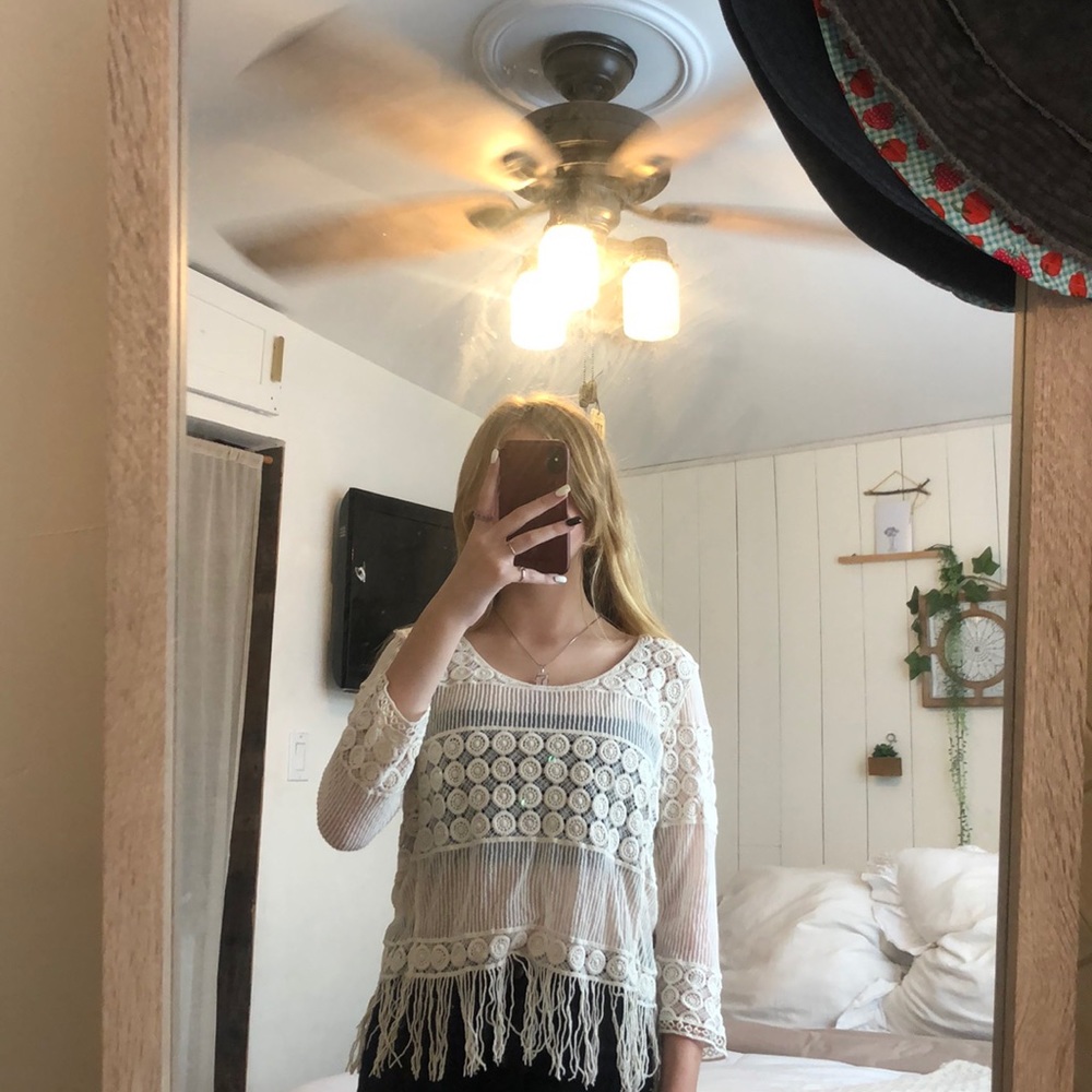 Crocheted Cover up-Mid sleeve